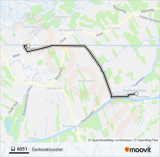 6051 Bus Line Map