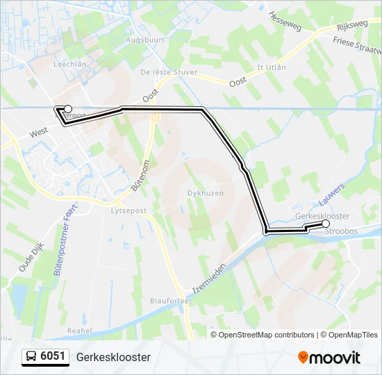 6051 Bus Line Map