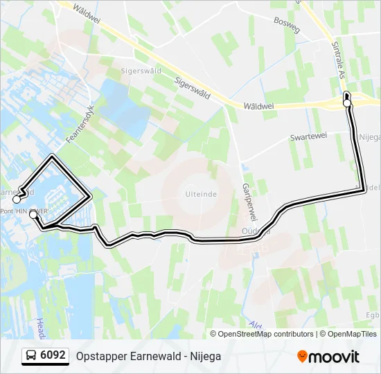 6092 Bus Line Map