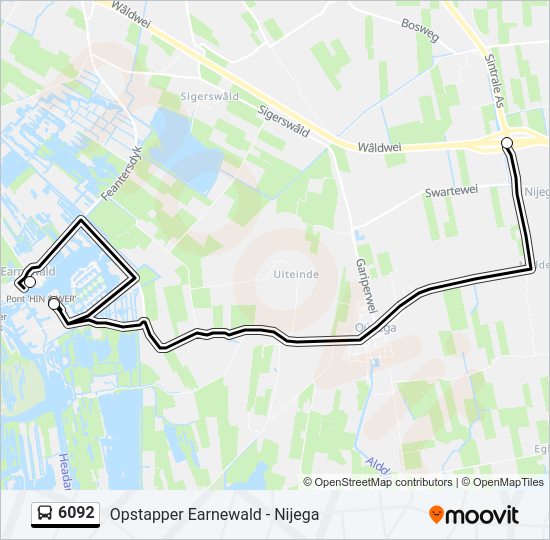 6092 Bus Line Map