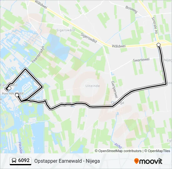 6092 Bus Line Map