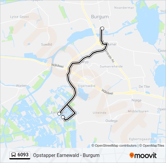 6093 Bus Line Map