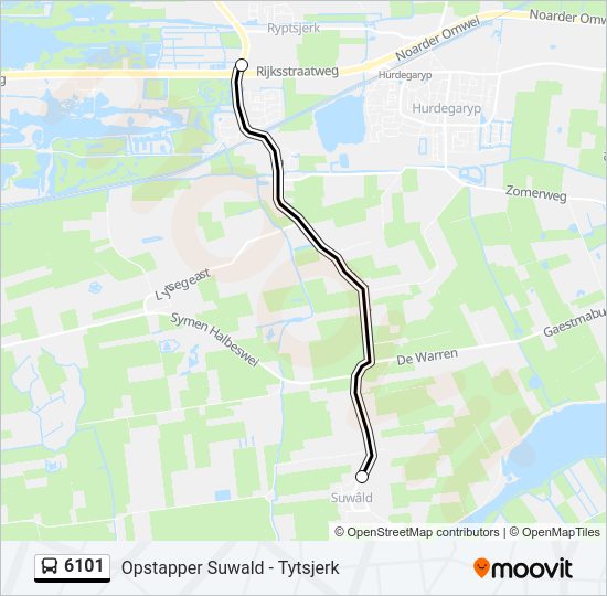 6101 Bus Line Map