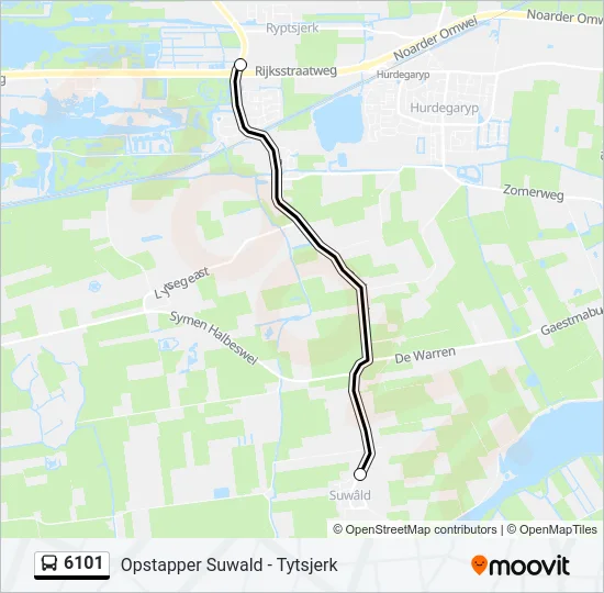 6101 Bus Line Map