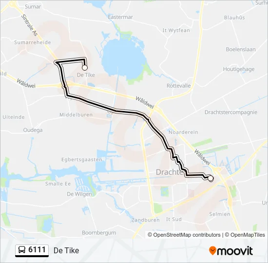 6111 Bus Line Map