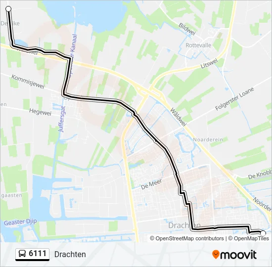 6111 Bus Line Map