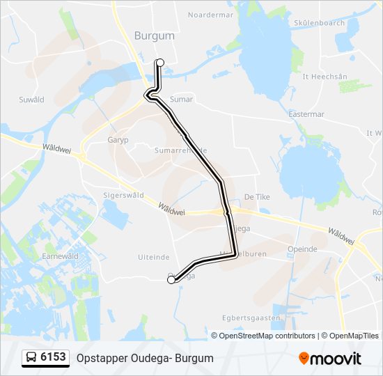 6153 Bus Line Map