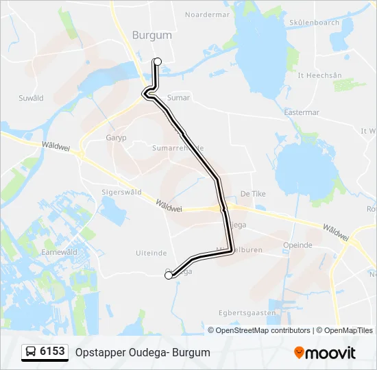 6153 Bus Line Map