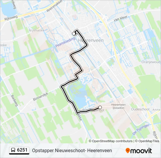 6251 Bus Line Map