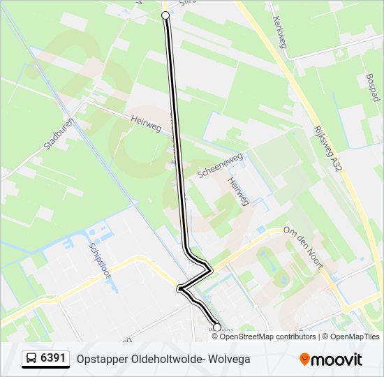 6391 Bus Line Map