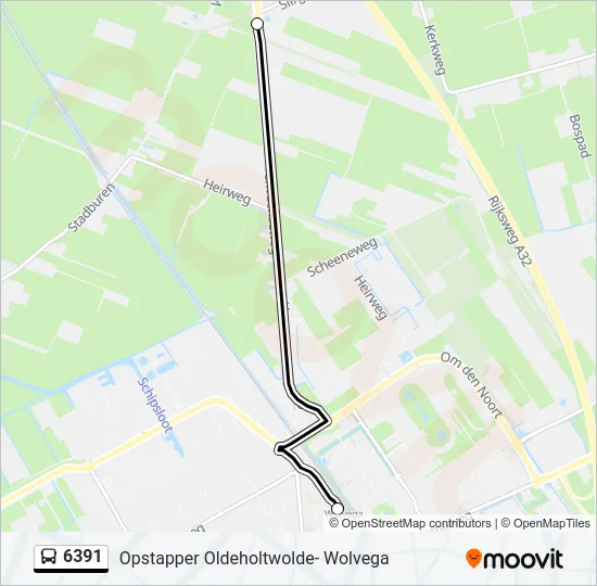 6391 Bus Line Map