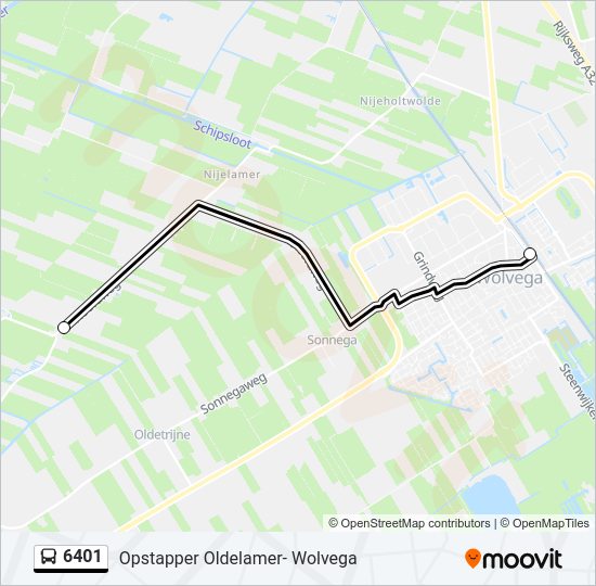 6401 Bus Line Map