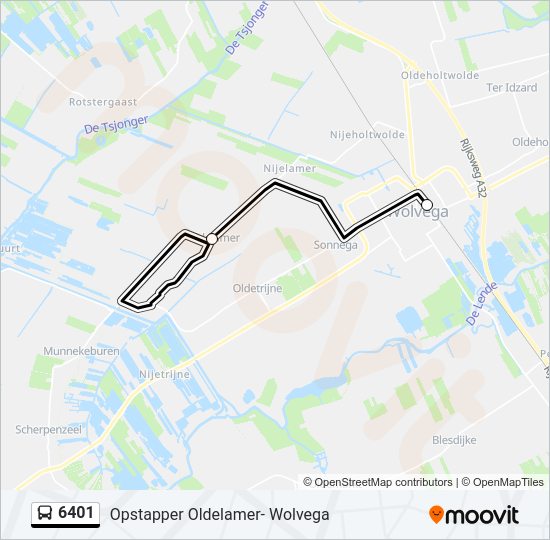 6401 Bus Line Map