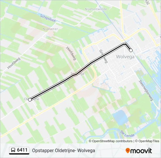 6411 Bus Line Map