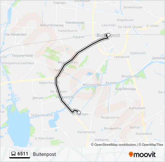 6511 Bus Line Map
