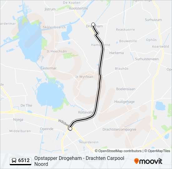6512 Bus Line Map
