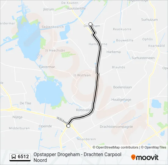 6512 Bus Line Map