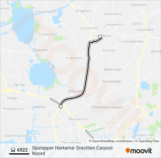 6522 Bus Line Map