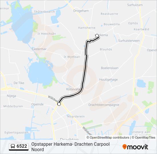 6522 Bus Line Map