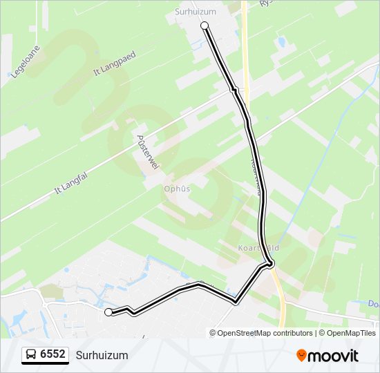 6552 Bus Line Map