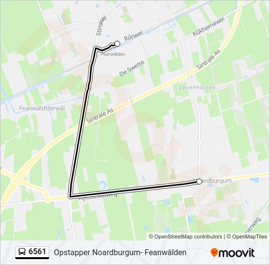 6561 Bus Line Map