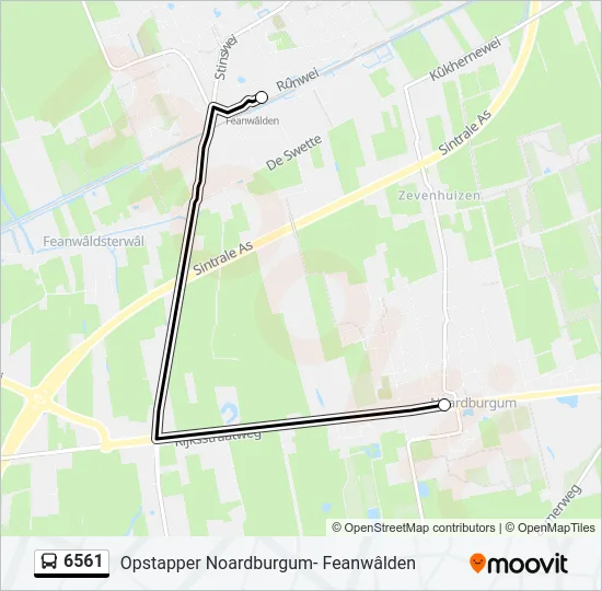 6561 Bus Line Map