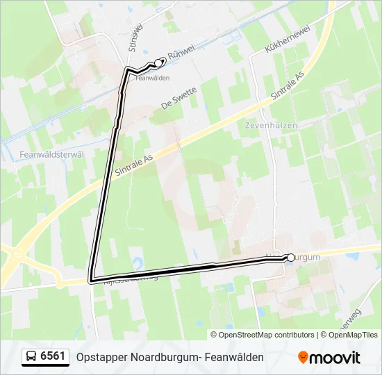 6561 Bus Line Map