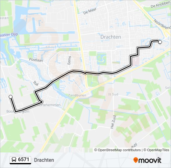 6571 Bus Line Map