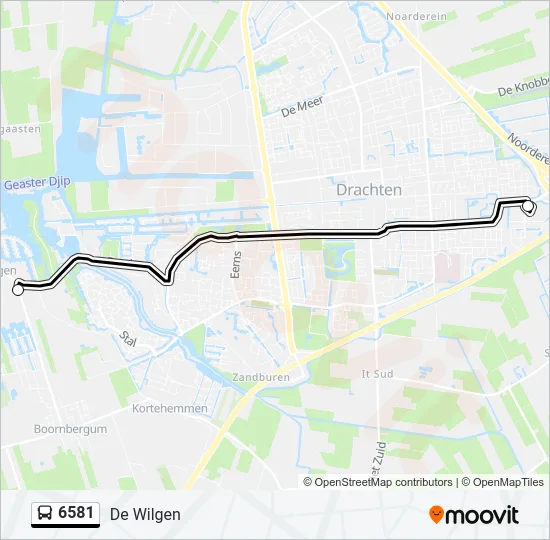 6581 Bus Line Map