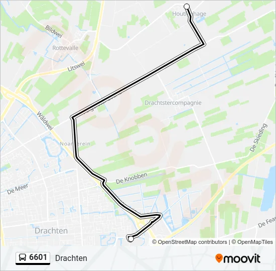 6601 Bus Line Map