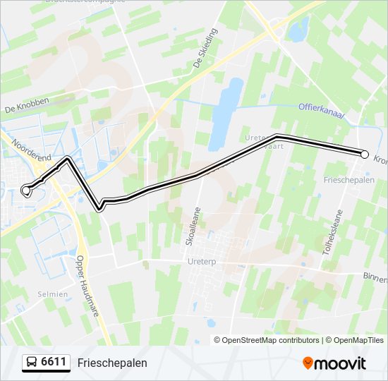 6611 Bus Line Map
