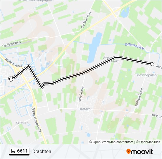 6611 Bus Line Map