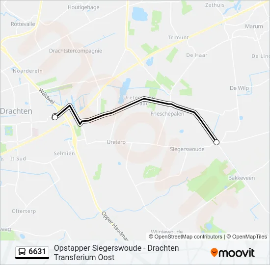 6631 Bus Line Map