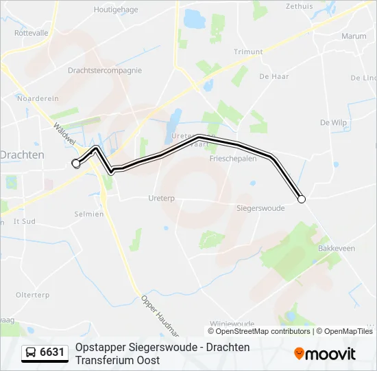 6631 Bus Line Map
