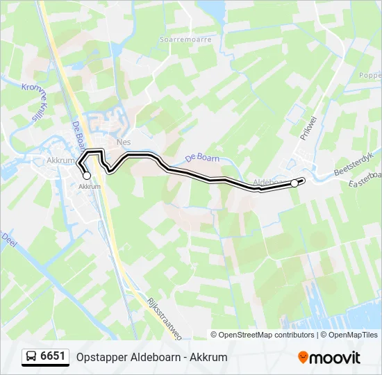 6651 Bus Line Map
