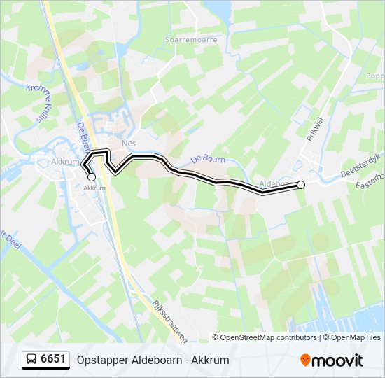 6651 Bus Line Map
