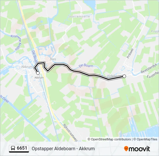 6651 Bus Line Map