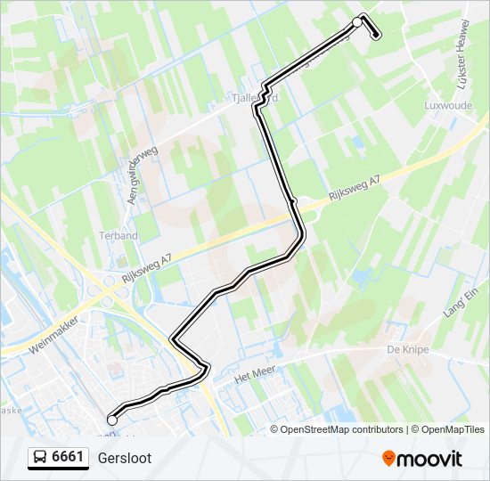 6661 Bus Line Map