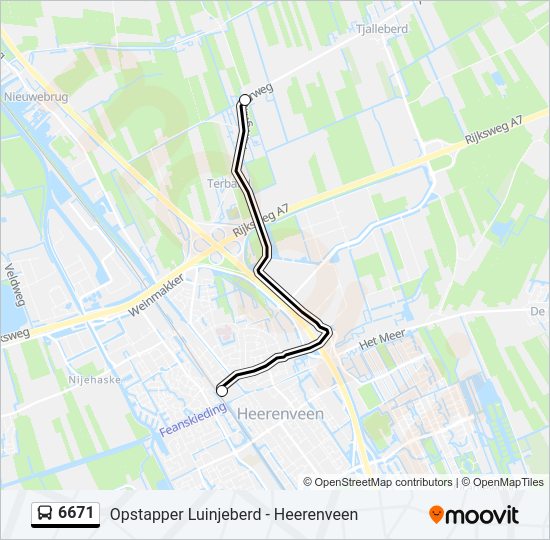 6671 Bus Line Map