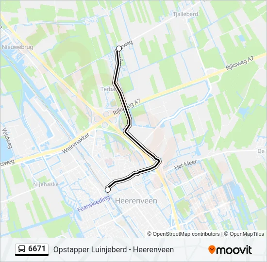 6671 Bus Line Map