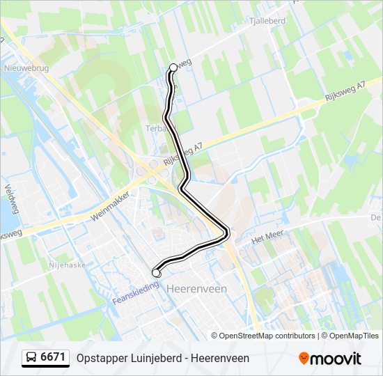 6671 Bus Line Map