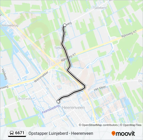 6671 Bus Line Map