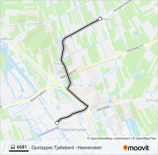 6681 Bus Line Map