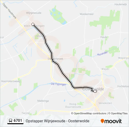6701 Bus Line Map