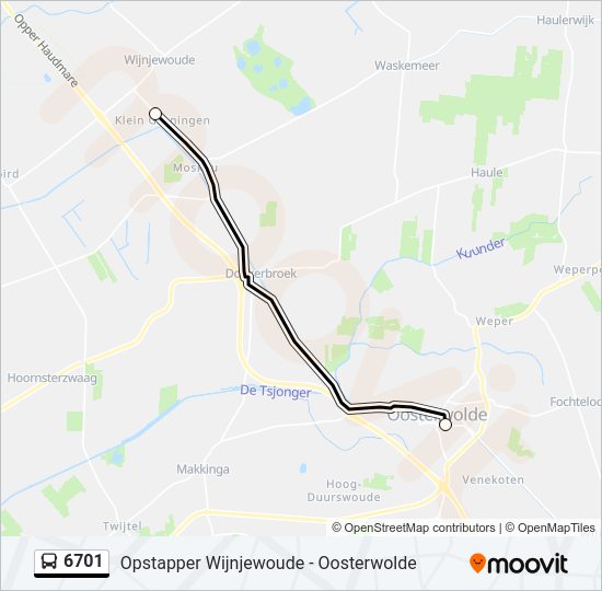 6701 Bus Line Map