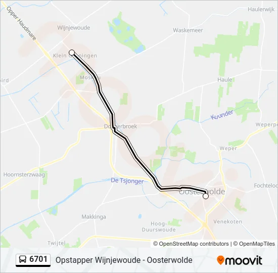 6701 Bus Line Map