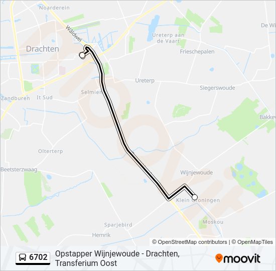 6702 Bus Line Map