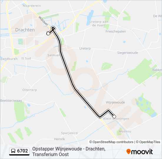 6702 Bus Line Map