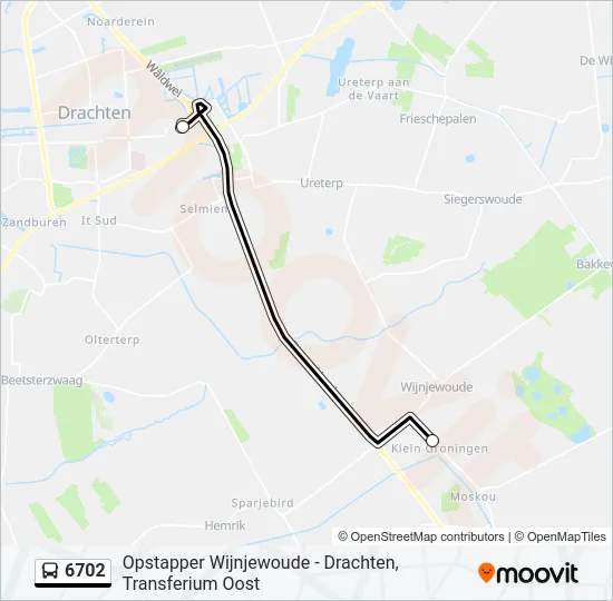 6702 Bus Line Map