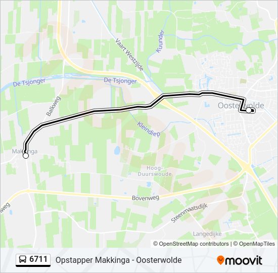 6711 Bus Line Map